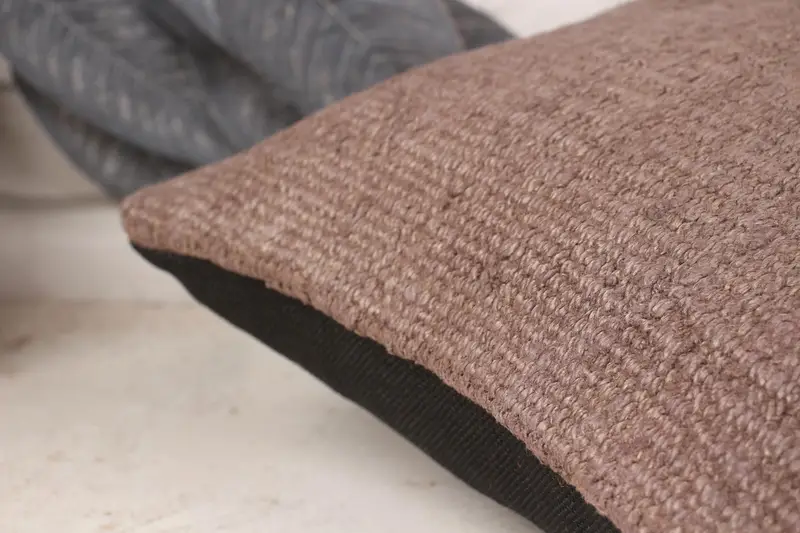 Boho Pillow Sham Cover, 12x12 Brown Pillow Case, Turkish Kilim Pillow, Yoga Pillow Case, Pillow for Sofa, Cushion Cover - 7