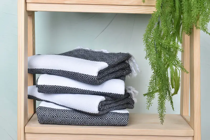 Sand-free towel, Summer Gift, Turkish fouta towel for outdoor use, Customized Towels, 70x40 Cotton Diamond Towel, Travel Towel, Cotton towel - 7