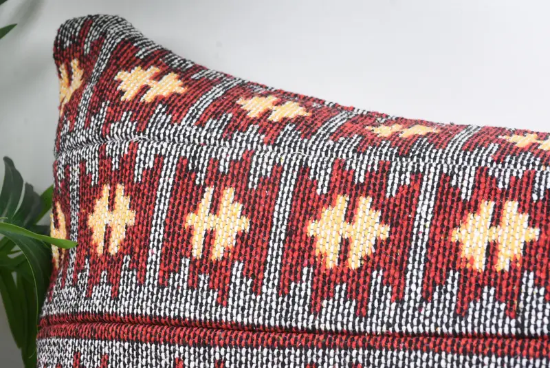 Luxury Pillow, Ethnical Kilim Rug Pillow, Crochet Pattern Pillow Sham, Vintage Kilim Pillow, Boho Pillow, 16x43 White Cushion Case, Cushion - 2