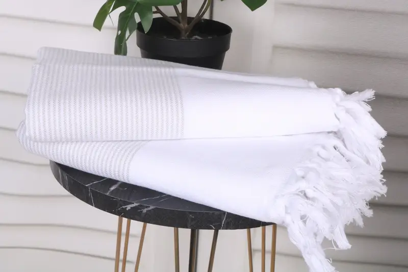 Personalized Gifts, Monogrammed Turkish Towel, Custom Name Towel, Bridesmaid Gift Towel, 70x40 Cotton Striped Towel, Sand-free towel, Bridal Gifts - 3