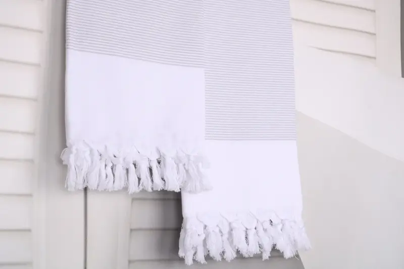 Personalized Gifts, Monogrammed Turkish Towel, Custom Name Towel, Bridesmaid Gift Towel, 70x40 Cotton Striped Towel, Sand-free towel, Bridal Gifts - 7