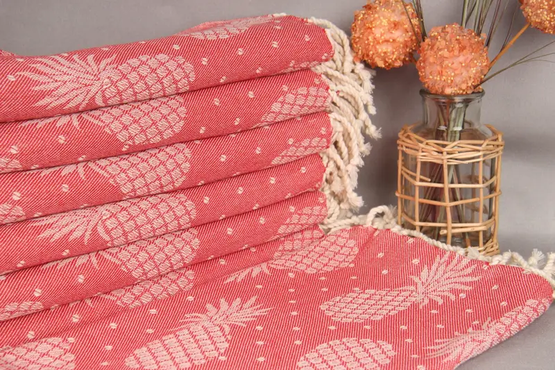Girl Trip Party Favor, Turkish towel, Best Friend Gift, Boyfriend Christmas Gift, 80x40 Cotton Pineapple Design Towel, Wedding Gifts Towel - 2
