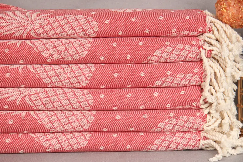 Girl Trip Party Favor, Turkish towel, Best Friend Gift, Boyfriend Christmas Gift, 80x40 Cotton Pineapple Design Towel, Wedding Gifts Towel - 3