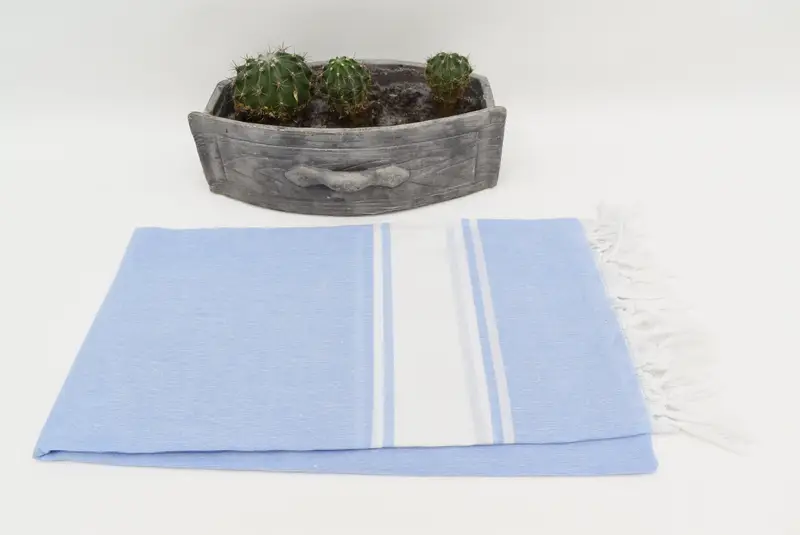 Quick-dry towel, Monogrammed Beach Towel, 70x40 Cotton Striped Towel, Absorbent Turkish towel, Anniversary Gift For Her, Personalized Towel Gift - 3