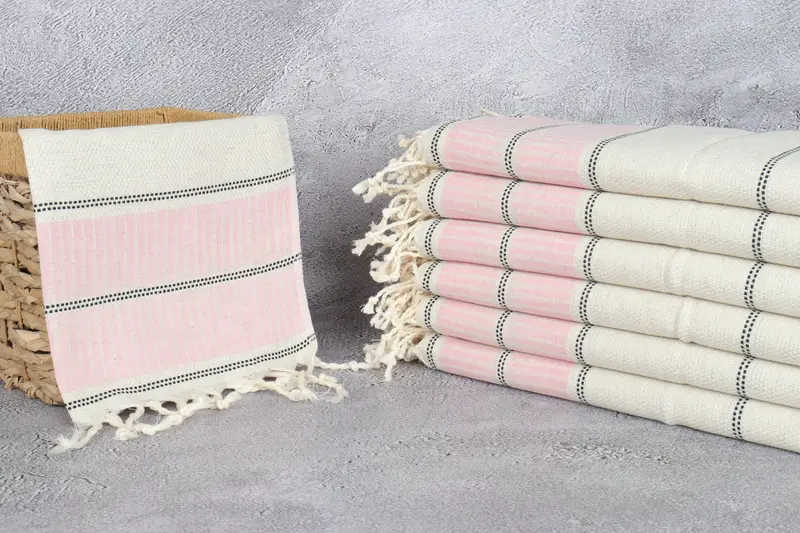 Personalized Dish Towel, 40x20 Linen Striped Towel, Monogram Kitchen Towel, Personalized Kitchen Towel, Wedding Hand Made Gift, Custom Tea Towel - 3