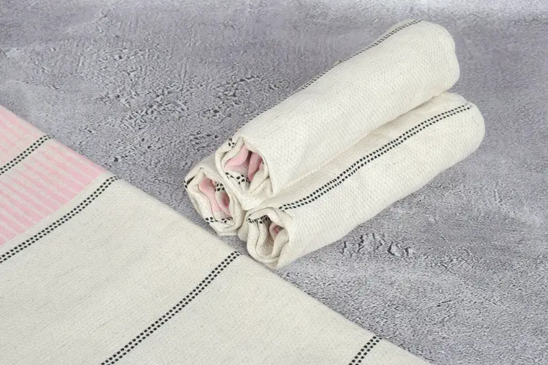 Personalized Dish Towel, 40x20 Linen Striped Towel, Monogram Kitchen Towel, Personalized Kitchen Towel, Wedding Hand Made Gift, Custom Tea Towel - 8