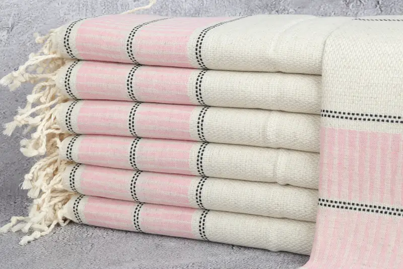 Personalized Dish Towel, 40x20 Linen Striped Towel, Monogram Kitchen Towel, Personalized Kitchen Towel, Wedding Hand Made Gift, Custom Tea Towel - 1