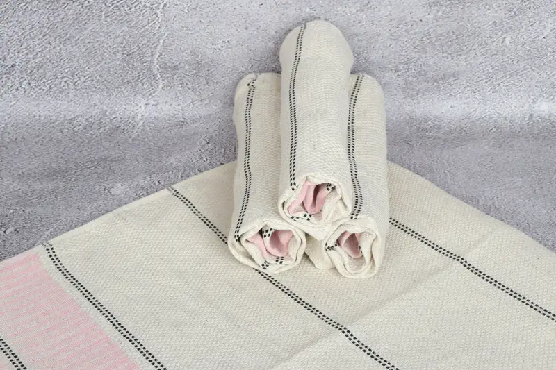Personalized Dish Towel, 40x20 Linen Striped Towel, Monogram Kitchen Towel, Personalized Kitchen Towel, Wedding Hand Made Gift, Custom Tea Towel - 7