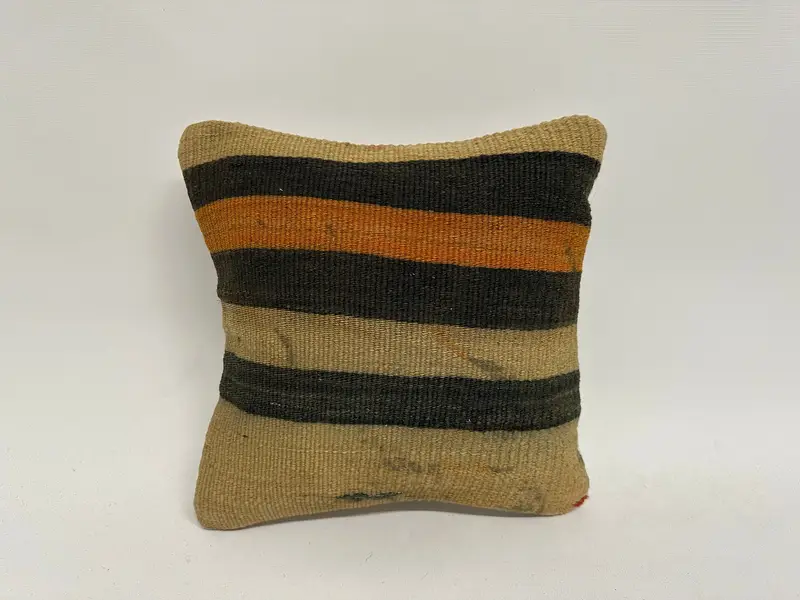 Großhandelskissenbezug, 12x12 braunes Kissenschamm, türkisches Kissen, Vintage -Kilim -Kissen, Bolsterkissenabdeckung, Vintage -Kilim -Kissen, Kissen Kissen - 1