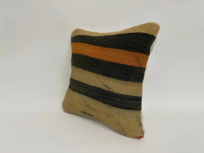 Großhandelskissenbezug, 12x12 braunes Kissenschamm, türkisches Kissen, Vintage -Kilim -Kissen, Bolsterkissenabdeckung, Vintage -Kilim -Kissen, Kissen Kissen - 4