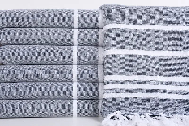 Custom Towel, Fringed Turkish towel for poolside, Grandma Gift, 70x40 Cotton Striped Towel, Beach towel, Bachelor Bachelorette Party Favors - 1