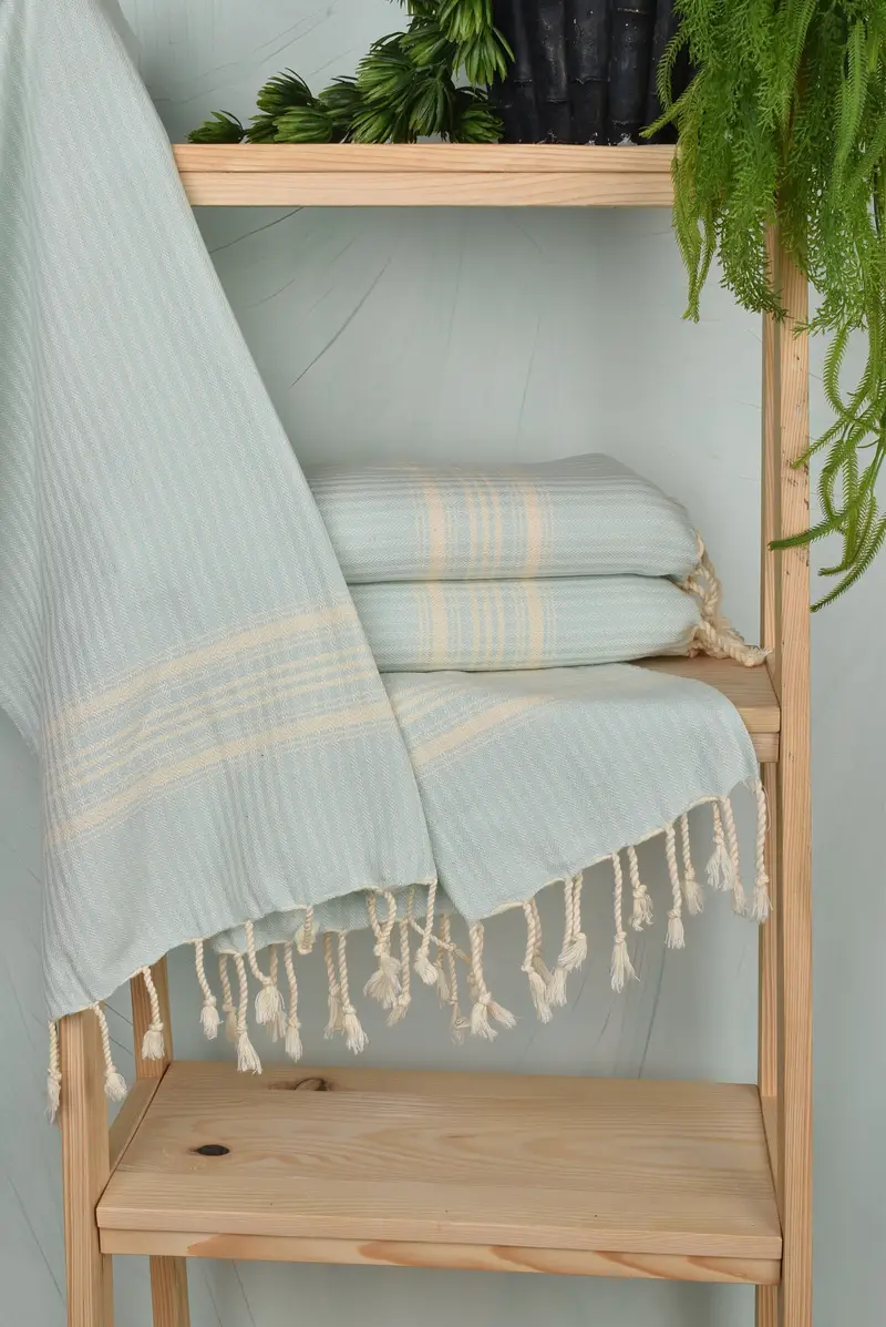 Guest Towel, Personalized Gift, Bathroom Towels, Personalized Bridesmaid Gift, Personalized Kitchen Towel, 40x18 Cotton Striped Towel, Spa Towel - 6