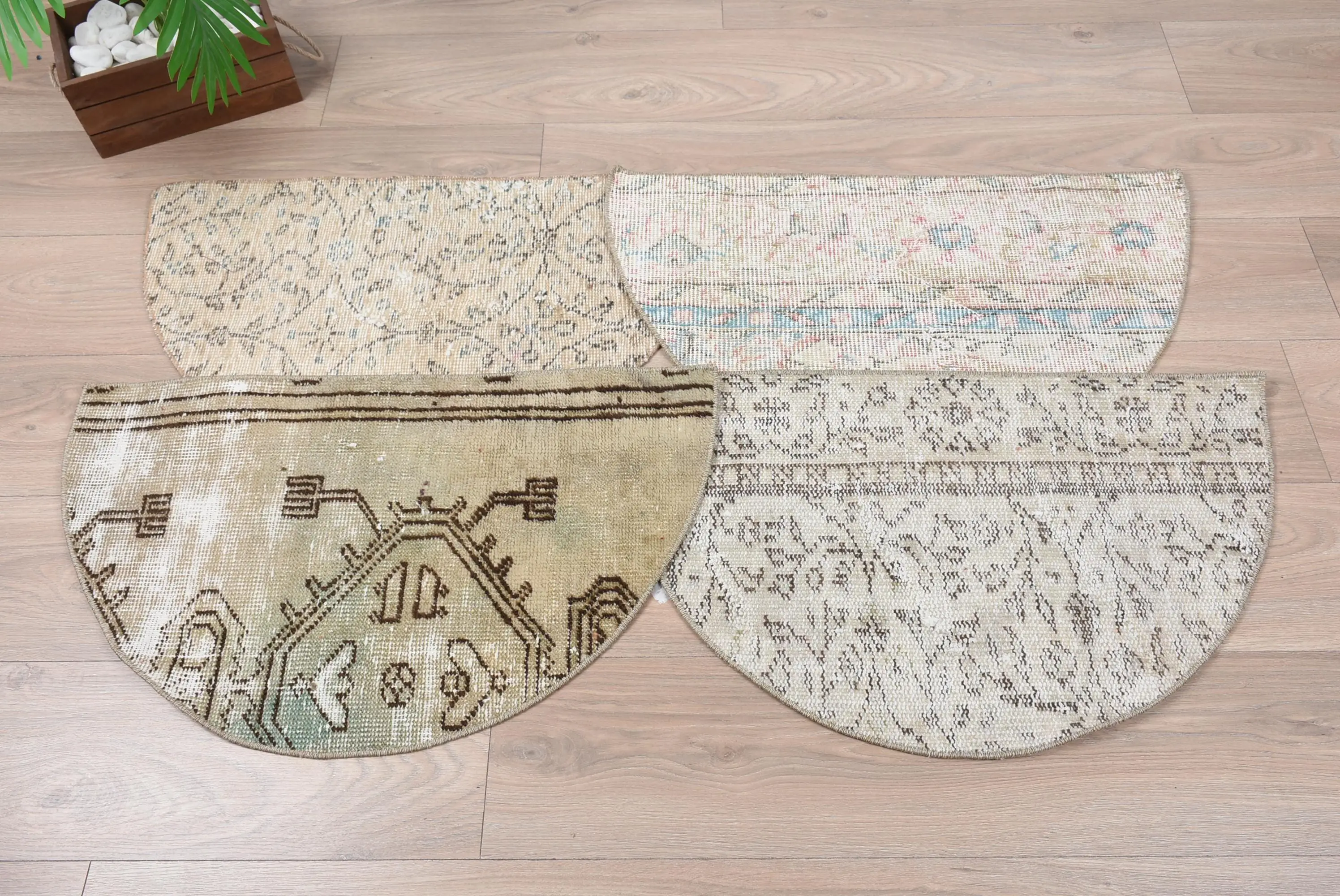Eco-friendly, 18x30 inches vintage kilim rug for entryways, doormats - 1