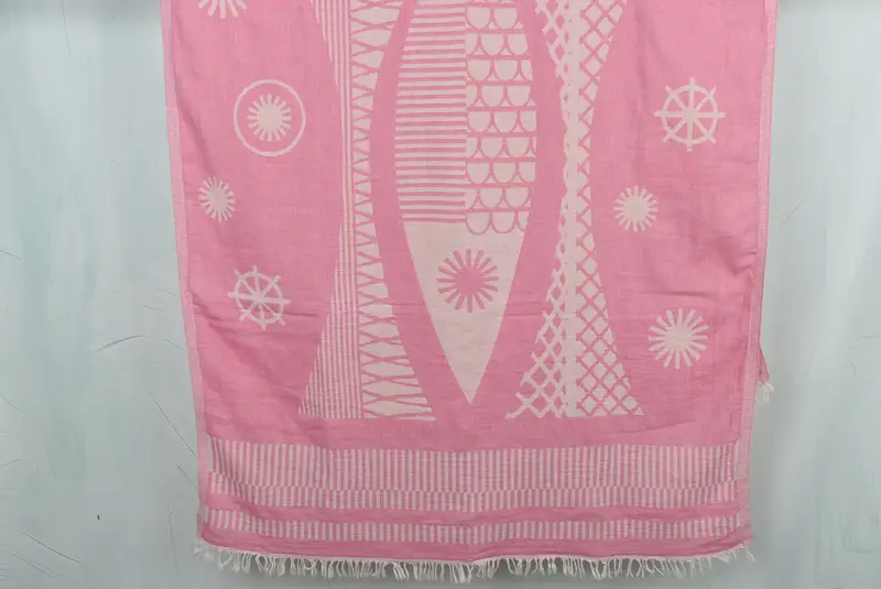 Personalized Turkish Beach Towel Fish Design Bath Towel, 38x69 Inches