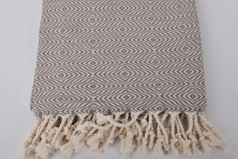 70x40 Cotton Zigzag Diamond Towel, Beach Towel Personalized, Wedding Gift For Bride, Luxury towel, Beach Size Towel, Handmade Gift, Home Decor Gifts - 3