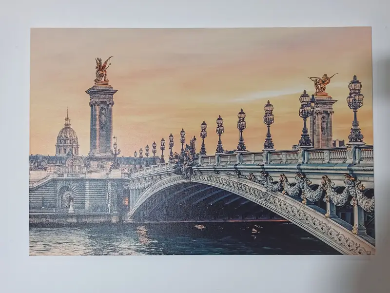 Alexandre III Bridge, Canvas Wall Art, Sunset In Paris Poster, Bridge Wall Art, Paris Landscape, City Landscape Wall Art, Cityscape Canvas, - 5