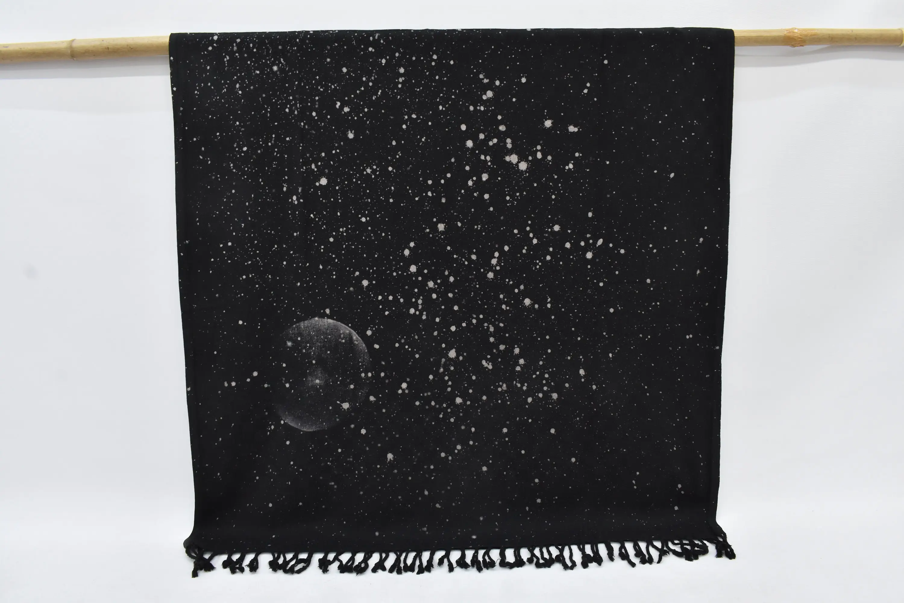 Bridal Shower Gift Organic Cotton Black Galaxy Towel, 63x32 Inches - 1