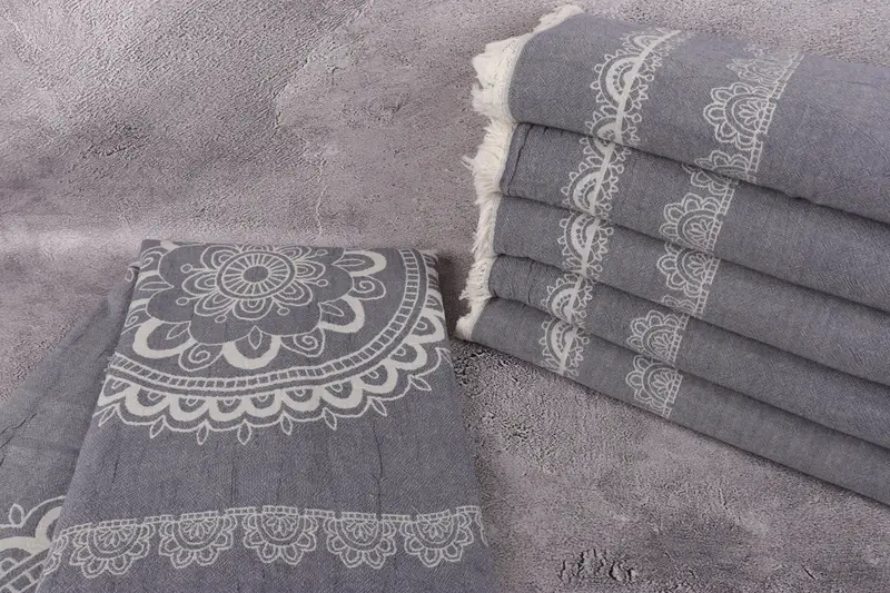Housewarming Gift, Custom Blanket, Custom Wedding Gift From Bridesmaid, Boho Throw Blankets, 88x80 Cotton Ethnic Design Towel, Merry Christmas Gifts - 2