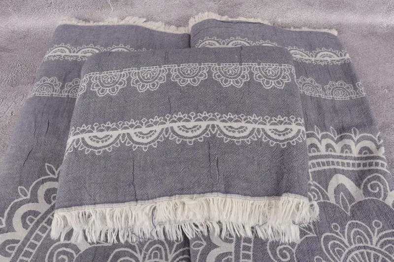 Housewarming Gift, Custom Blanket, Custom Wedding Gift From Bridesmaid, Boho Throw Blankets, 88x80 Cotton Ethnic Design Towel, Merry Christmas Gifts - 4