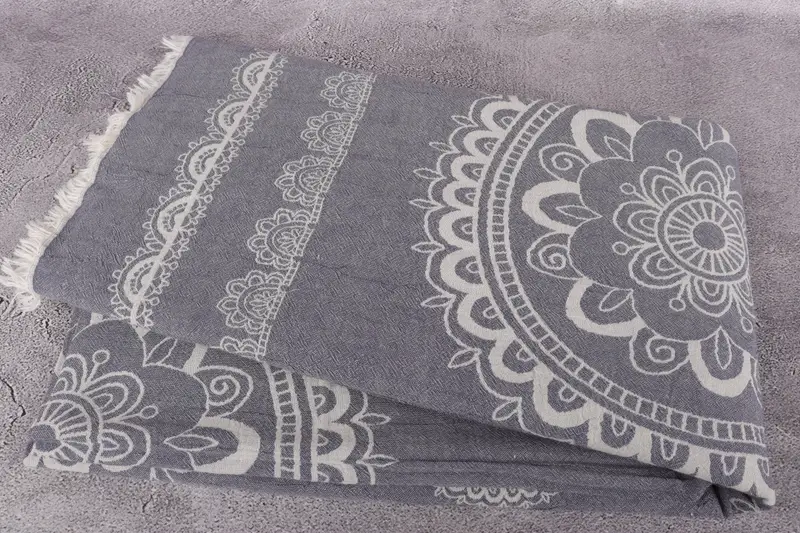 Housewarming Gift, Custom Blanket, Custom Wedding Gift From Bridesmaid, Boho Throw Blankets, 88x80 Cotton Ethnic Design Towel, Merry Christmas Gifts - 8