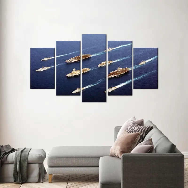 Ocean Canvas Art, Sea Wall Art Decor, Blue Canvas Art, Sea Wall Hanging Art, Modern Canvas Decor, Ocean Art Decor, Home Decor Wall Art - 5