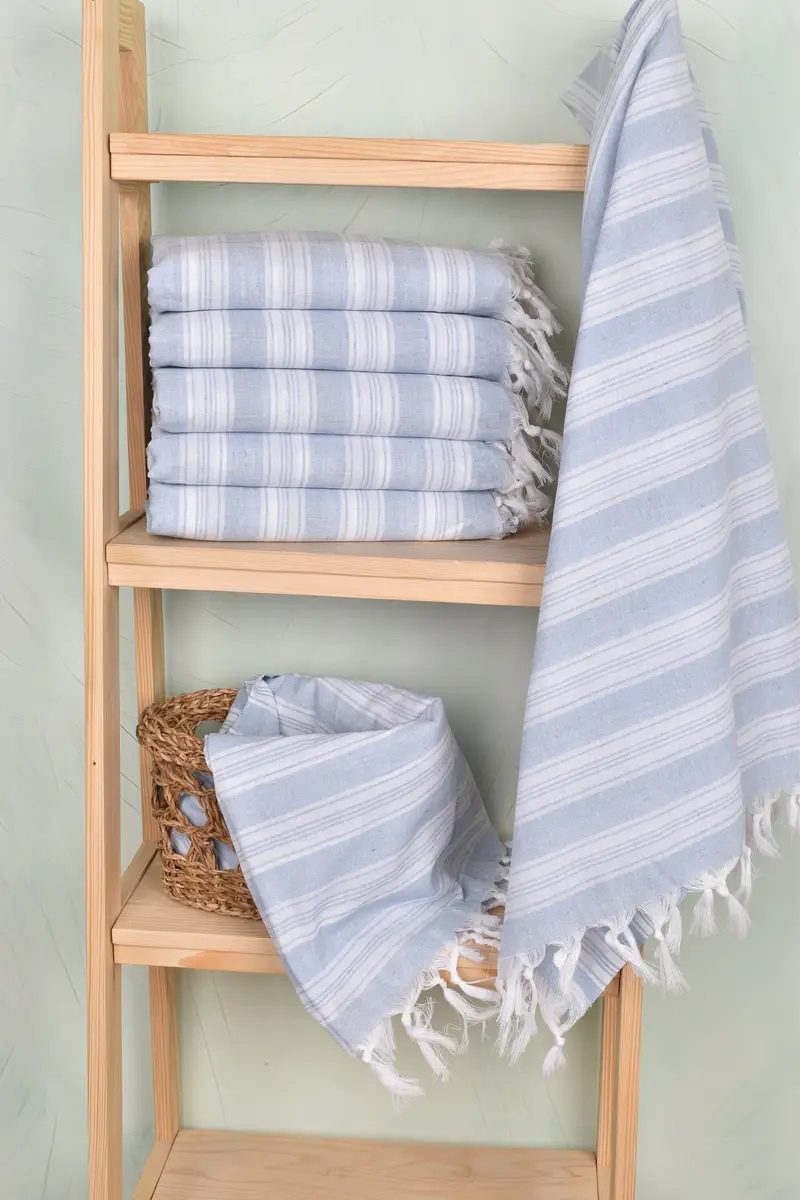 Valentines Gift, 70x40 Cotton Striped Towel, Monogram Towels, Personalized Gifts, Bridesmaid Gift Towel, Custom Bath Towel, Bachelorette Party Gift - 3