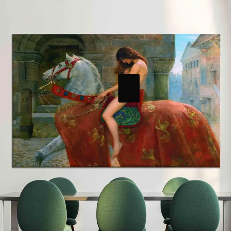Elegante Leinwand von Lady Godiva: Zeitlose Kunst, modernes Zuhause