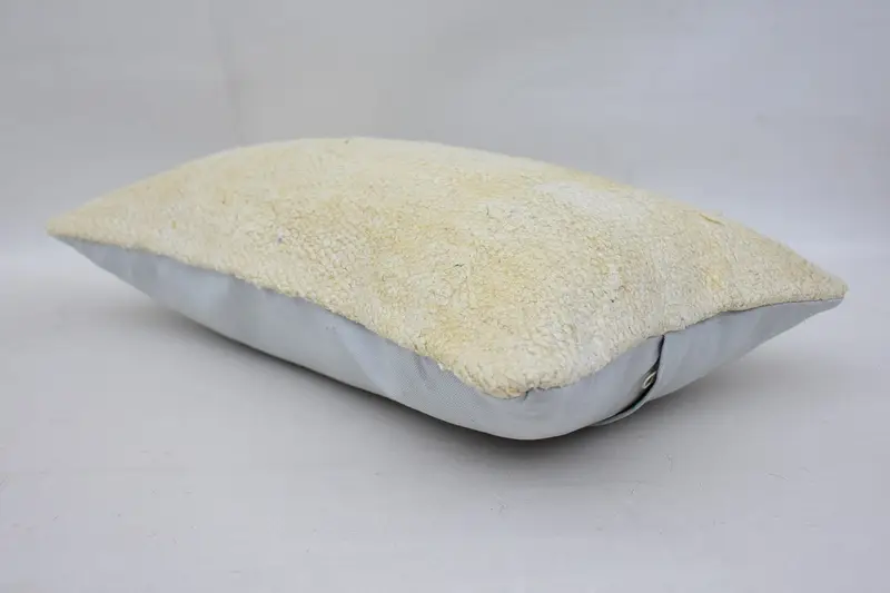 Vintage Kilim Pillow, Cushion, Turkish Kilim Pillow, Vintage Kilim Throw Pillow, 12x20 White Pillow Cover, Bolster Throw Pillow Cover - 6