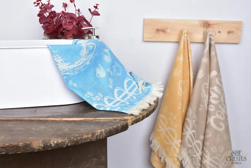 Gym Towel, Wedding Gifts Towel, Kitchen Towel, 28x20 Cotton Coffee Patterned Towel, Personalized Kitchen Towel, Small Bath Towels, Summer Towel - 7
