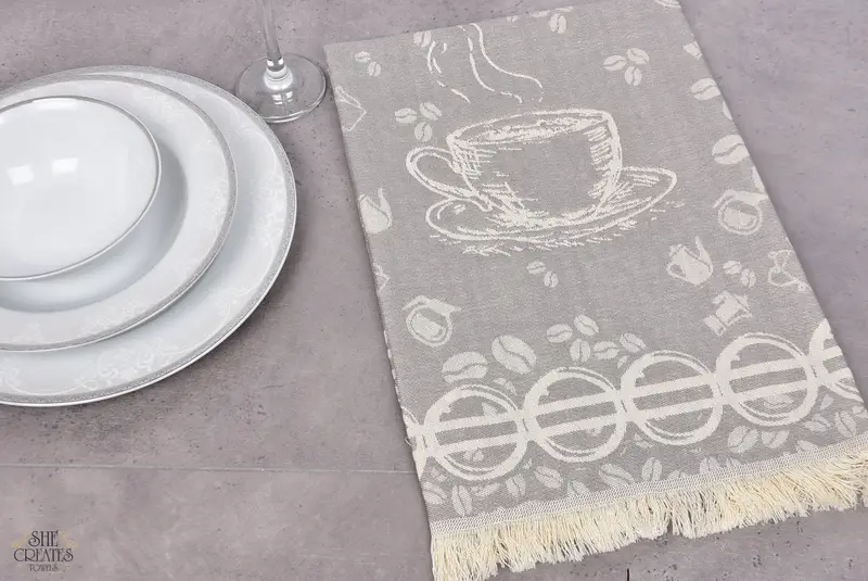Gym Towel, Wedding Gifts Towel, Kitchen Towel, 28x20 Cotton Coffee Patterned Towel, Personalized Kitchen Towel, Small Bath Towels, Summer Towel - 5