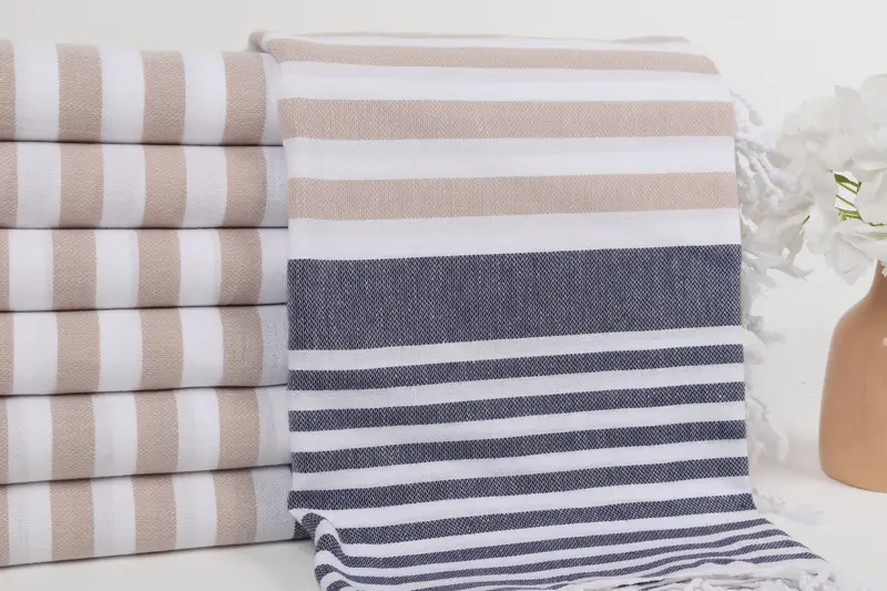 Spa Gift, Gifts For Him, Turkish bath towel, 68x36 Cotton Striped Towel, Embroidered Beach Towel, Miami Bachelorette Party Favors, Custom Towel - 2