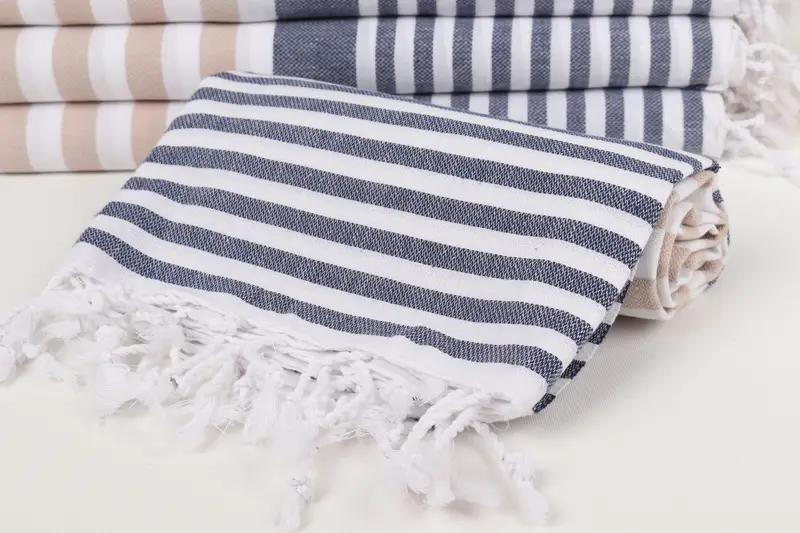 Spa Gift, Gifts For Him, Turkish bath towel, 68x36 Cotton Striped Towel, Embroidered Beach Towel, Miami Bachelorette Party Favors, Custom Towel - 4