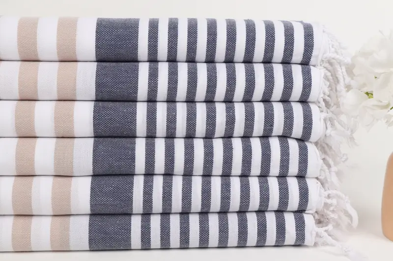 Spa Gift, Gifts For Him, Turkish bath towel, 68x36 Cotton Striped Towel, Embroidered Beach Towel, Miami Bachelorette Party Favors, Custom Towel - 3