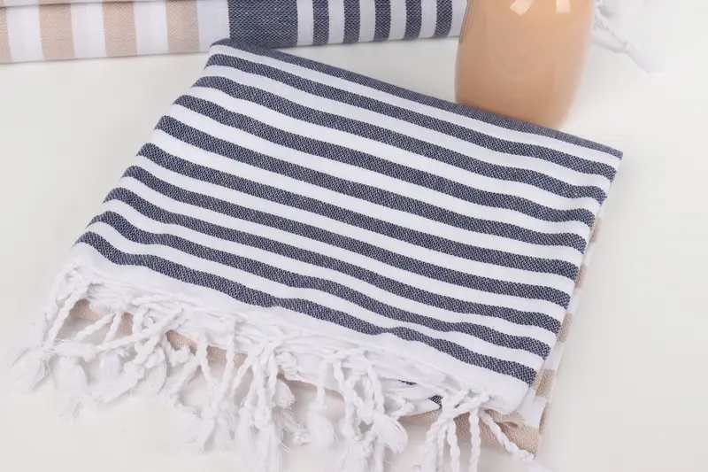 Spa Gift, Gifts For Him, Turkish bath towel, 68x36 Cotton Striped Towel, Embroidered Beach Towel, Miami Bachelorette Party Favors, Custom Towel - 5