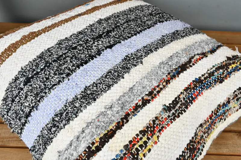 Cushion, 22x22 White Cushion Cover, Oriental Pillow, Handmade Kilim Cushion, Turkish Pillow, Outdoor Patio Pillow Sham, Vintage Kilim Throw Pillow - 4