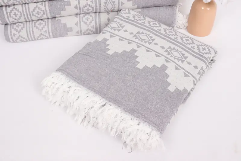 Bedspread, Throw Blanket Couch, 86x56 Cotton Kilim Towel, Turkish Blanket Queen, Turkish Blanket, Boyfriend Gift, Christmas Tablecloth - 5