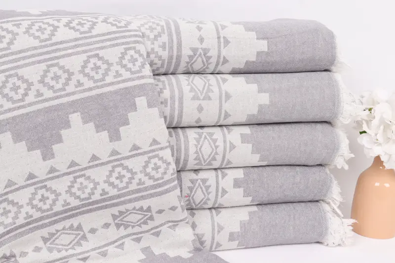 Bedspread, Throw Blanket Couch, 86x56 Cotton Kilim Towel, Turkish Blanket Queen, Turkish Blanket, Boyfriend Gift, Christmas Tablecloth - 1