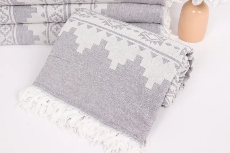 Bedspread, Throw Blanket Couch, 86x56 Cotton Kilim Towel, Turkish Blanket Queen, Turkish Blanket, Boyfriend Gift, Christmas Tablecloth - 4