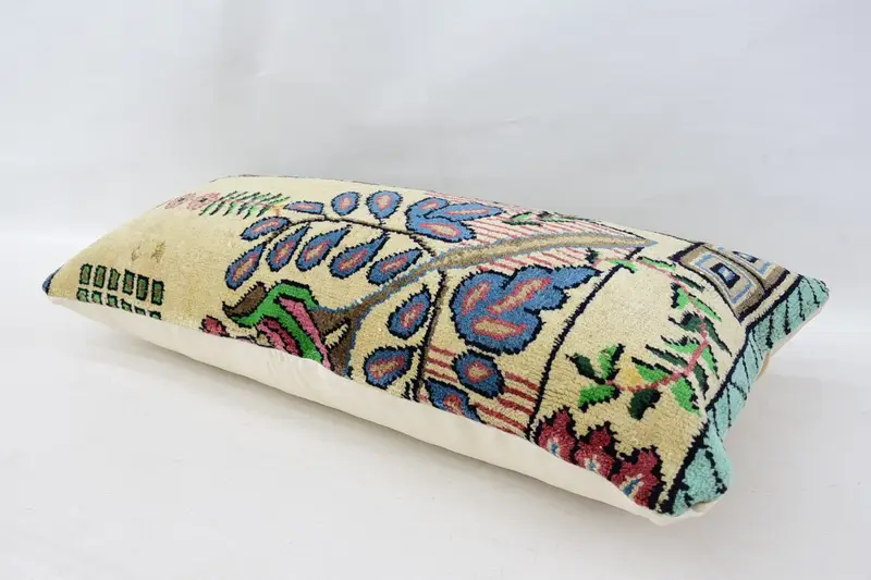 16x36 Beige Pillow Sham, Cushion Cover, Shabby Chic Cushion Cover, Gift Pillow, Interior Designer Pillow, Office Chair Cushion Cover, Vintage Pillow - 6
