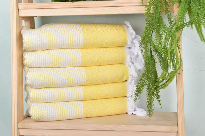 Bachelorette Party Gift Yellow Cotton Towel, 40x71 Inches