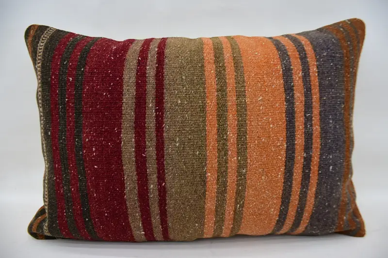 Toss Cushion, Ethnic Pillow Cover Cushion Cover, Boho Pillow, Interior Designer Pillow, Antique Pillows, Cushion Cover, 16x24 Red Pillow Case - 4
