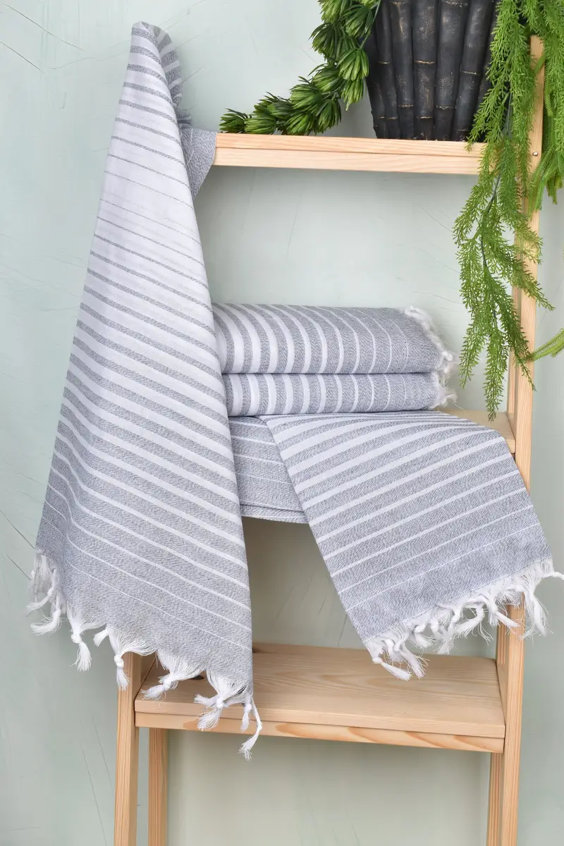Custom Wedding Gift, Bachelorette Party Gift, Family Gift Basket, 70x40 Cotton Striped Towel, Bridesmaid Gifts, Personalised Gift, Custom Bath Towel - 6