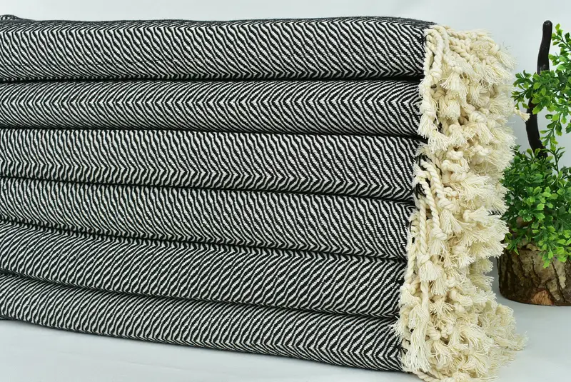 Unique Wedding Gift, Gift For Her, Custom Bath Towel, Spa Gift, Spa Towel, 70x40 Cotton Chevron Towel, Organic Towel, Bath towel, Personalized Gifts - 3