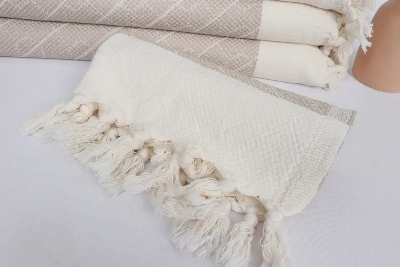 Monogrammed Hand Towel, Turkish Hand Towel, 36x18 Cotton Geometric Towel, Anniversary Gift For Her, Turkish Towel Hand Towel, Bulk Order Towel - 4
