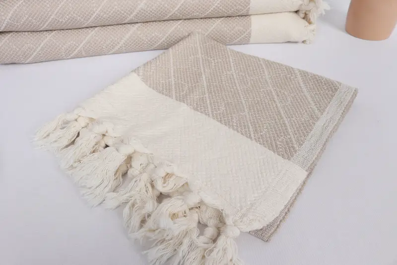 Monogrammed Hand Towel, Turkish Hand Towel, 36x18 Cotton Geometric Towel, Anniversary Gift For Her, Turkish Towel Hand Towel, Bulk Order Towel - 5