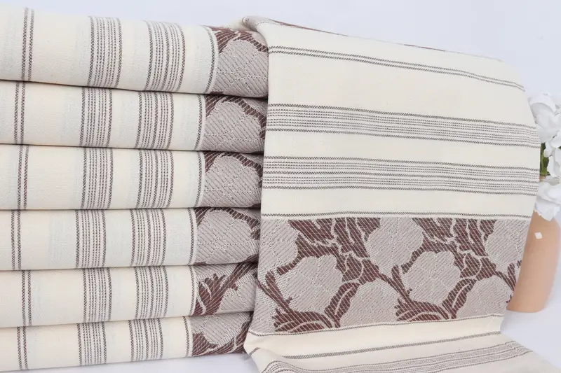 Luxury Beach Towel, Custom Towel, 70x40 Linen Daisy Patterned Towel, Gifts For Him, Organic Cotton Towel, Merry Christmas Gifts, Quick-dry peshtemal - 2