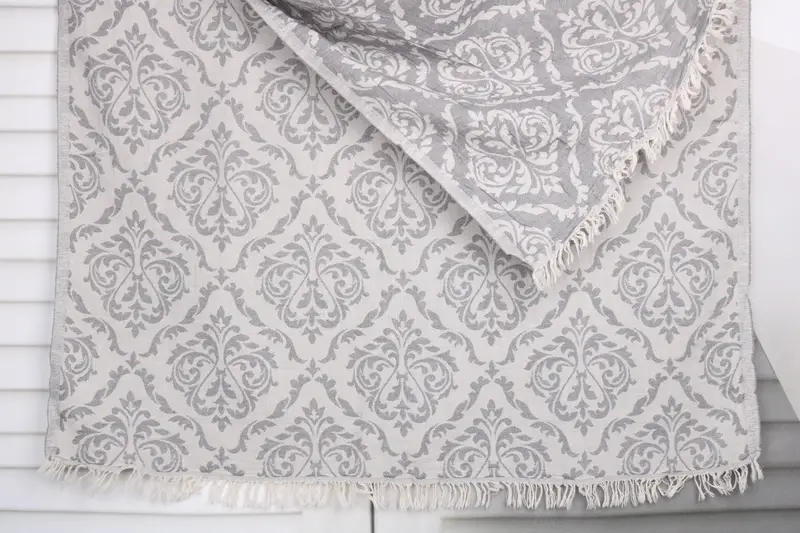 Personalized Turkish Beach Towel Dark Gray, 36x67 Inches