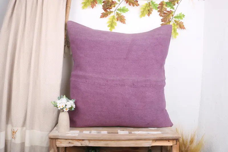 Pillow for Couch, Pillow, 32x32 Pink Cushion, Vintage Kilim Pillow, Accent Throw Pillow Cover, Vintage Kilim Throw Pillow - 1