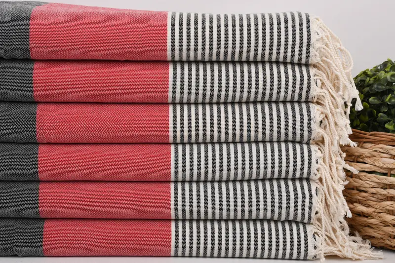 Handmade Turkish Towel, Turkish Towel USA, Luxury Beach Towel, 68x40 Cotton Striped Towel, Bridal Shower Gift, Birthday Gift, Bridesmaid Gifts - 2