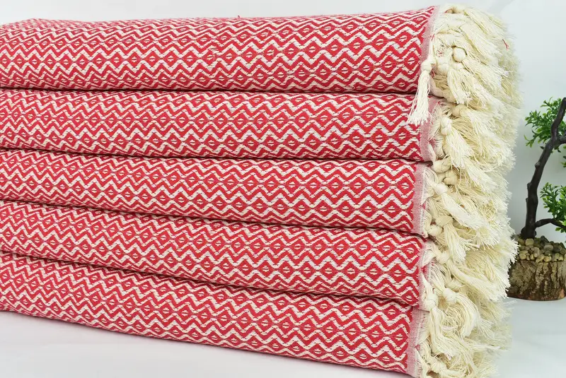 Bridesmaid Gifts, Aesthetic Blanket, 96x80 Cotton Diamond Towel, Best Friend Wedding Gift, Tablecloth, Wedding Shower Gift, Housewarming Gift - 3